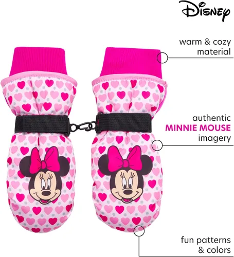 Miniatura 2 de Disney Guantes de esquí de nieve aislados de invierno para niñas Minnie Mouse o Frozen II Elsa Anna niñasniñas Nieve