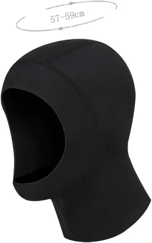 Miniatura 4 de Gorra de neopreno para buceo con protección UV, con ventilación de flujo para eliminar el aire atrapado, capucha de buceo duradera y elástica