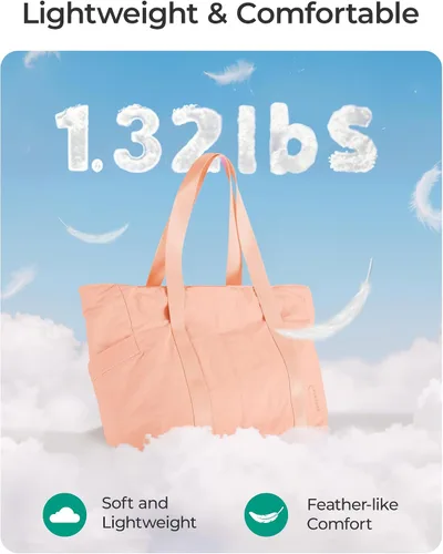Miniatura 14 de BAGSMART Bolsa de mano para mujer con cremallera, bolsa de gimnasio con compartimentos, bolsa de trabajo para enfermera, baile, bolsa de yoga
