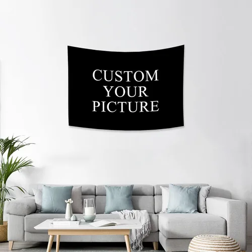 Miniatura 26 de Canessioa Tapiz personalizado para cargar imágenes personalizadas, tapiz personalizado, pancarta, logotipo, diseño de texto, tapiz para colgar
