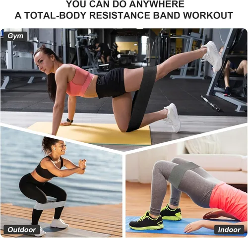 Miniatura 7 de Booty Bands Set, Resistance Bands for Working Out, Exercise Bands for Women and Men Legs and Butt, Stretch Bands for Pilates, Yoga Starter Set Negro