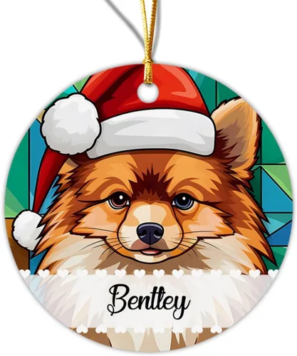 Miniatura 20 de Chow Chow - Adorno decorativo para árbol de Navidad 2026, adorno personalizado para sombrero de Navidad, regalo de adornos de Navidad para perros