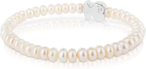 Miniatura 3 de TOUS Elastic Bracelet for Women with Cultured Freshwater Pearls.