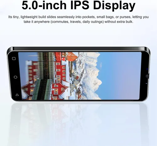 Miniatura 4 de Pova6pro - Teléfono inteligente IPS de 5.0 pulgadas, 2 GB+16 GB expandible a 128 GB, 4G Dual SIM, Android 10.0, cámaras duales de 5 MP+5MP, batería