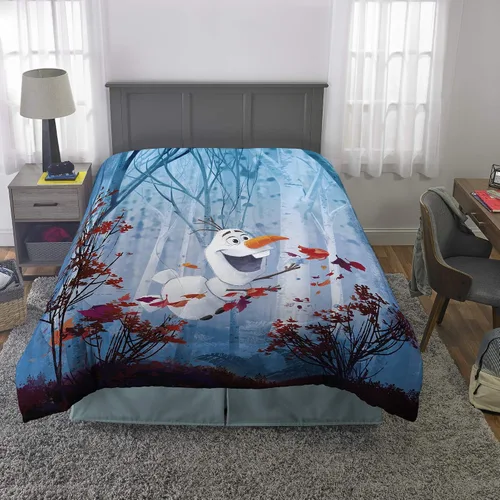 Miniatura 6 de Franco - Ropa de cama infantil, edredón reversible extrasuave, tamaño individual / matrimonial, 72 x 86 pulgadas, diseño de Olaf de Frozen 2