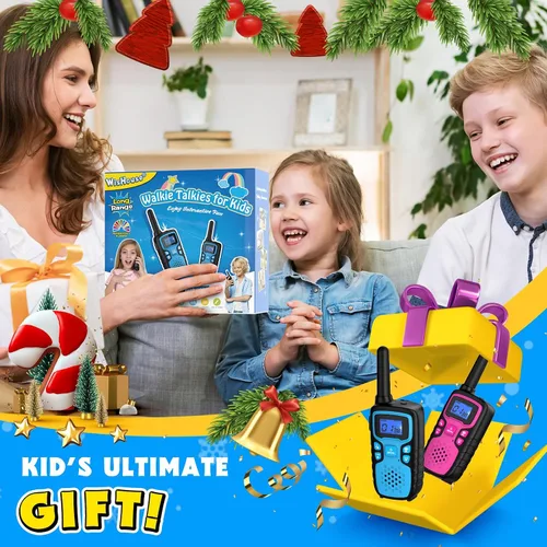 Miniatura 8 de Wishouse Walkie Talkies para adultos y niños, recargable de largo alcance, paquete de 8 unidades, regalo familiar para acampar