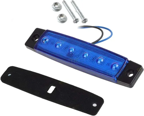 Miniatura 4 de Luces LED azules de marcador lateral, (paquete de 20) 6 LED 2835 SMD lámparas de liquidación para camión, remolque, caravana, camioneta, tractor, 20
