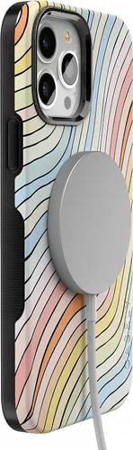 Miniatura 6 de Casely Funda para iPhone 13 Pro Ride The Wave Forro de arcoíris pastel Diseño protector audaz Compatible con MagSafe