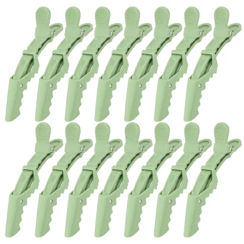 Miniatura 15 de Ondder 14 pinzas de pelo de cocodrilo grandes rojas para seccionar peinado, agarre fuerte profesional para cortar el cabello, 14 pinzas