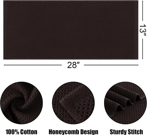Miniatura 37 de Kitinjoy - Paños de cocina de 100 % algodón, tela de tejido gofrado, paño de limpieza ultrasuave, absorbente y de secado rápido. Beige