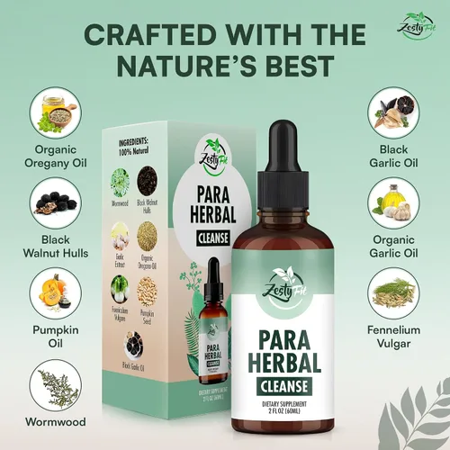 Miniatura 4 de Para Purge Liquid Drops - Suplemento de limpieza de hierbas con aceite de orégano, nogal negro y ajenjo - Soporte intestinal