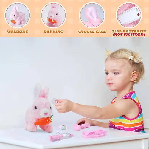 Miniatura 3 de Kit de médico para niñas - Conjuntos de juego veterinario para niños, juego de simulación de médico con jaula para mascotas y juguete de conejito