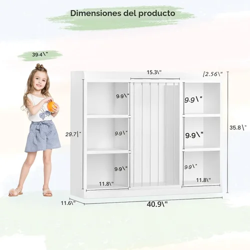 Miniatura 3 de Zoológico de animales de peluche para niños pequeños, organizador de almacenamiento de juguetes para sala de juegos, organizador y almacenamiento