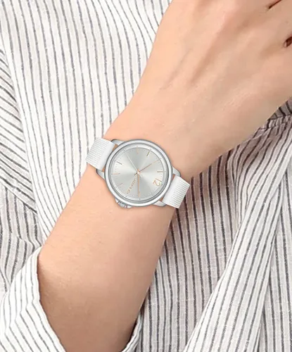 Miniatura 5 de Lacoste Reloj de cuarzo de acero inoxidable para mujer con correa de silicona blanco 17 Modelo 2001197 Blanco Reloj de cuarzo