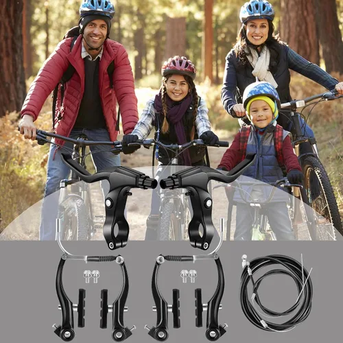 Miniatura 6 de Juego de Frenos para Bicicleta, Kit Completo de Frenos para la Mayoría de Bicicletas de Montaña, MTB Híbrido, Frenos Delanteros y Traseros, Kit