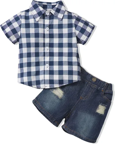 Miniatura 47 de Conjunto de ropa de verano para bebé y niño, camiseta de manga corta de algodón, pantalones cortos de dinosaurios, conjunto de ropa para niño
