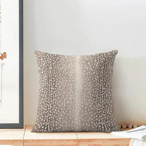 Miniatura 3 de Fundas de Almohada con Estampado de Antílope 16x16 Pulgadas Paquete de 2, Fundas de Almohada Decorativas con Estampado de Piel de Animal Marrón