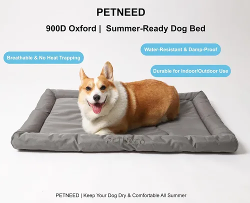 Miniatura 2 de Camas para perros resistentes al agua para cajas de metal, uso en interiores y exteriores, para perros de hasta 30 libras, tela Oxford 900D