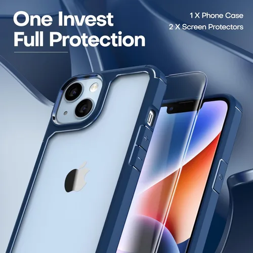 Miniatura 3 de TAURI Funda 5 en 1 diseñada para iPhone 14 Plus, color azul