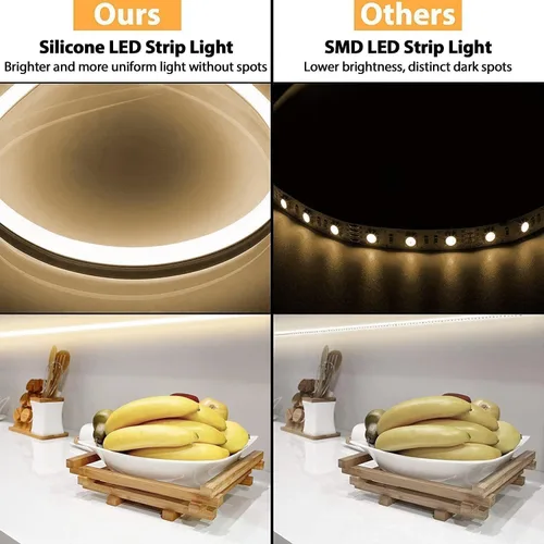Miniatura 2 de Lamomo Tira de luces LED de neón de 32.8 pies, tira de luces LED de color blanco neutro de 1.96 pulgadas/corte, 4500 K, impermeable, flexible