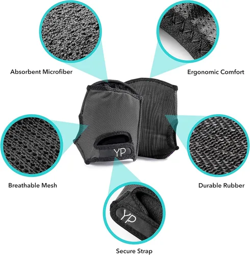 Miniatura 2 de YogaPaws Elite - Guantes acolchados antideslizantes para mujeres y hombres para yoga, yoga de potencia, pilates, ciclismo, crossfit, ejercicio al