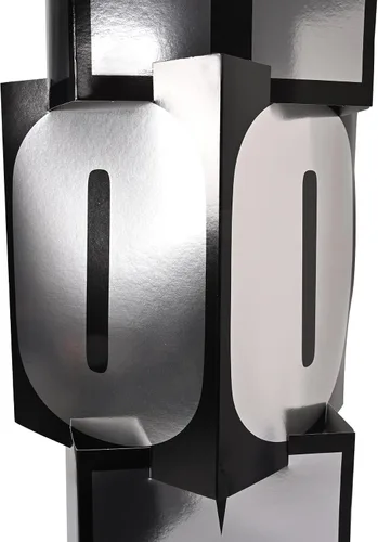 Miniatura 3 de Beistle Columna de graduación, 12" x 3' 9", negro/plateado