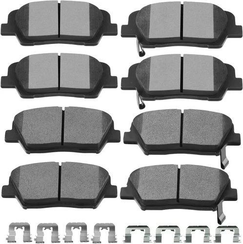 Miniatura 11 de SCITOO - Juego de 8 pastillas de freno de cerámica, para Infiniti EX35, EX37, FX35, FX37, FX45, G25, G35, G37, M35h, M37, M37, M56, Q40, Q70L, QX50