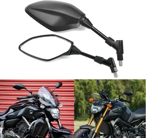 Miniatura 2 de Universial Motorcycle Side Rear View Mirror 360 Degrees Adjustable ABS Plastic Black Rearview Mirrors 10MM 8MM for Yamaha FZ8 FZ 8 2010-2019 2020