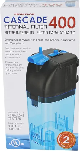 Miniatura 11 de Penn-Plax Cascade 300 Filtro Interno Completamente Sumergible – Proporciona Filtración Física, Biológica y Química para Acuarios y Tanques