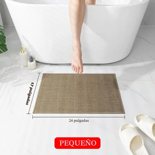 Miniatura 2 de chakme Alfombras de Baño 24x17, Alfombra de Baño Ultra Delgada Antideslizante Pequeña de Secado Rápido Absorbente para Piso de Baño