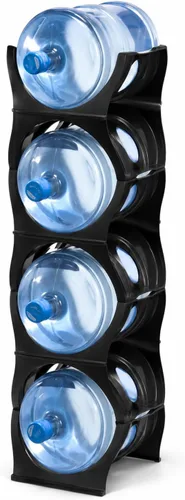 Bariboo Estante apilable para almacenamiento de botellas de agua, organizador de 5 galones, soporte para jarra de cocina, gabinete y organización de