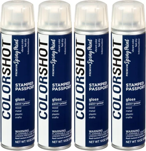 Miniatura 14 de COLORSHOT Pintura en aerosol brillante, aromaterapia (lavanda) 10 onzas, paquete de 4, pintura acrílica de secado rápido, uso en interiores