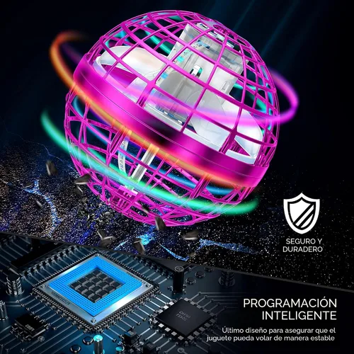 Miniatura 3 de AMERFIST Juguete de Bola de Orbe Volador 2025, Globo Cósmico Boomerang Bola Flotante Fidget Spinner Galáctico, Órbita de Dron de Mano, Juguetes Rosa