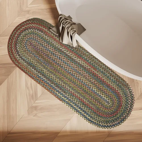 Miniatura 32 de Rhody Rug Country Jewel CJ35 - Alfombra trenzada ovalada de bronce de 2 x 3 pies, decoración del hogar, alfombra de piso o alfombra de dormitorio