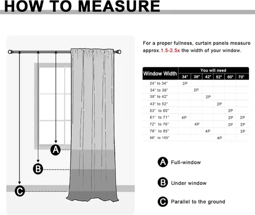 Miniatura 8 de JIUZHEN Cortinas opacas para dormitorio, con aislamiento térmico y bolsillo para barra, cortinas para sala de estar, juego de 2 paneles de 38 x 45