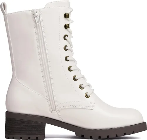Miniatura 2 de DREAM PAIRS Botas de combate negras con cordones, botas militares de invierno para mujer