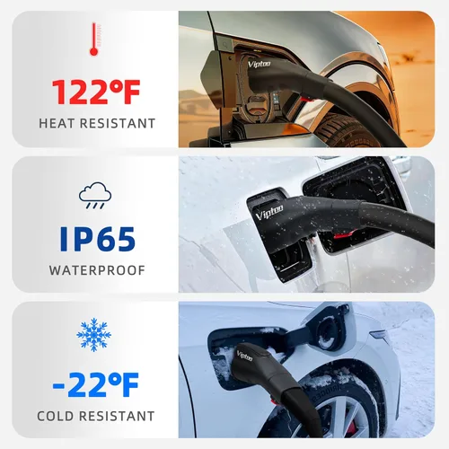 Miniatura 5 de Adaptador para cargador Tesla a J1772 EV [solo a J1772], convertidor de hasta 60 amperios 250 V CA con bloqueo de seguridad de presión, compatible