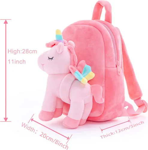 Miniatura 17 de Lazada Mochila para niños pequeños, juguetes de animales de peluche, mochila pequeña, color gris, 9.5 pulgadas