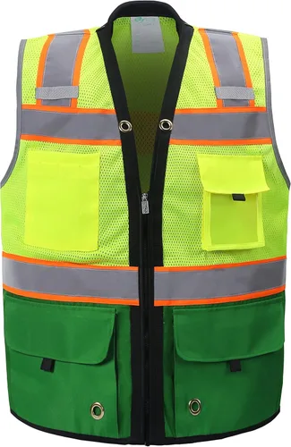 Miniatura 16 de Shine Bright Chaleco de seguridad – Alta visibilidad con correas reflectantes y bolsillos – Premium, suave, duradero y transpirable Rojo