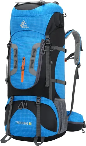 Miniatura 13 de Bseash Mochila impermeable de 80L para senderismo y camping con funda para la lluvia, ligera, para deportes al aire libre, viajes, mochila de día