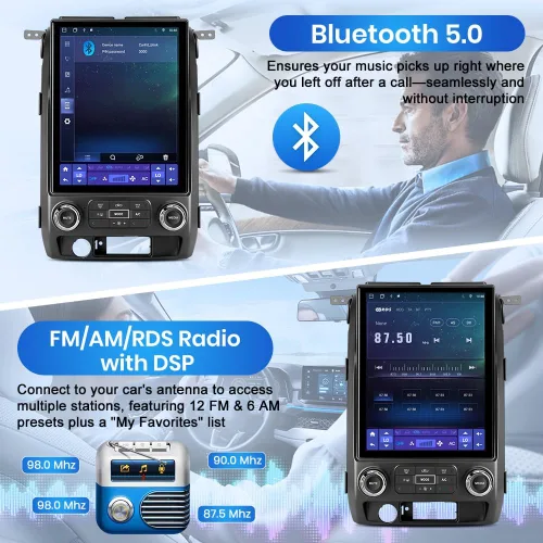 Miniatura 8 de Android [4GB+64GB] Radio de coche estéreo TS18 para Ford F150 2009-2012 con cámara de visión trasera