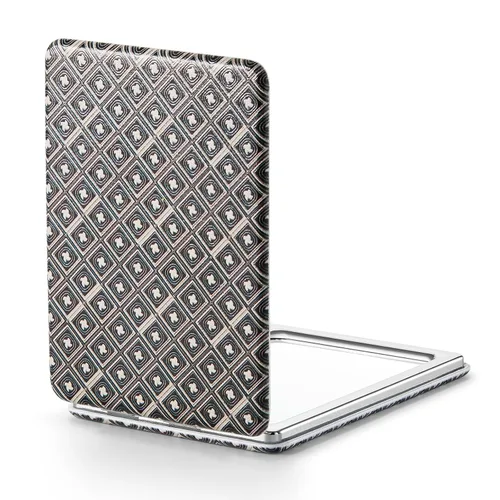Miniatura 51 de Omiro - Espejo compacto, cuero PU clásico. Ampliación 1x/3x, ultra portátil para el bolsillo, ideal para bolsos y viajes (negro)