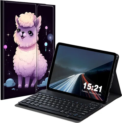 Miniatura 19 de Funda de teclado para Samsung Galaxy Tab S6 Lite 2022/2020, Galaxy Tab S6 Lite SM-P610/P613/P615/P619 con teclado Bluetooth inalámbrico desmontable