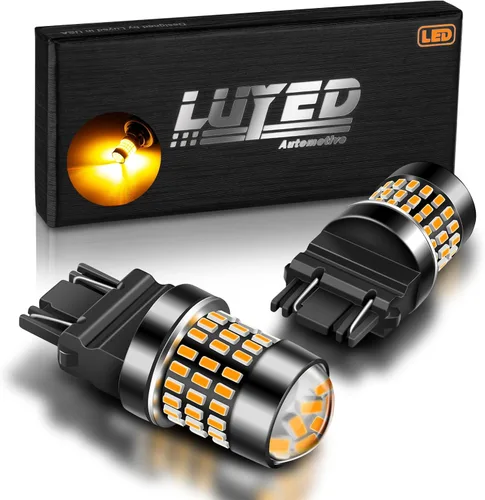 Miniatura 97 de 1156 Bombillas LED Ámbar Amarilla Luz de Señal de Giro 400% de Brillo 1141 1003 7506 Bombillas LED P21W Usadas para Luces Intermitentes Luz Trasera
