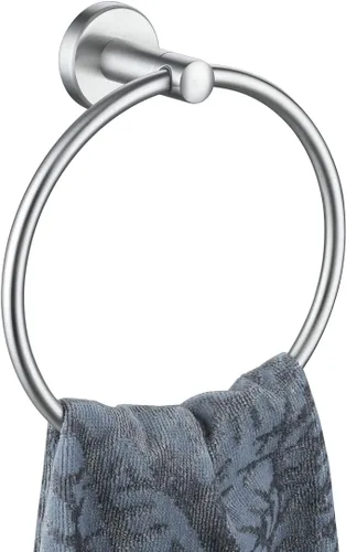 Miniatura 10 de JQK Toallero negro, soporte para toalla de mano de acero inoxidable 304 negro mate para baño, montaje en pared, TR130-PB