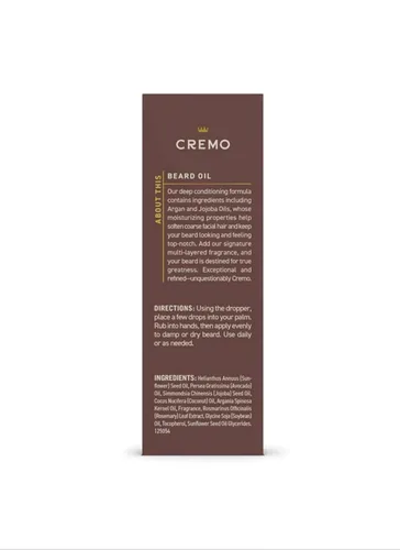 Miniatura 8 de Aceite para barba Cremo, vainilla añejada revitalizante, 1 fl oz - Restaura la humedad natural y suaviza tu barba para ayudar a aliviar el picor