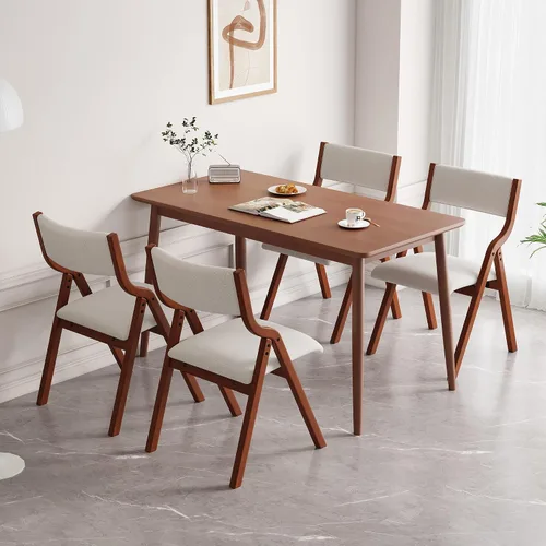 Miniatura 3 de Ball & Cast Juego de 2 sillas de comedor plegables tapizadas, sillas plegables de madera, 2 unidades, sillas portátiles de oficina para reuniones