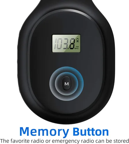 Miniatura 3 de Audífonos de Radio FM Personales Recargables y Portátiles con Mejor Recepción, Auriculares Inalámbricos con Protectores Auditivos para Correr