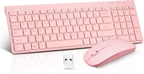 Miniatura 11 de Combo de teclado y ratón inalámbricos, conjunto de teclado y ratón inalámbricos compacto y silencioso 2.4G, diseño ultradelgado y elegante