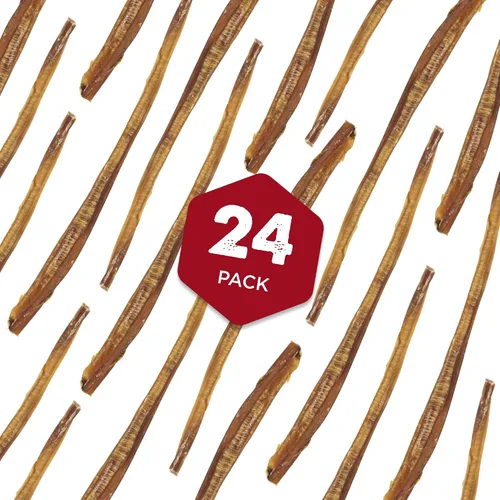Miniatura 4 de Best Bully Sticks Palitos finos de 6 pulgadas, 24 unidades (paquete de 1), naturales, fáciles de digeribles, 100% alimentados con pasto, sin granos